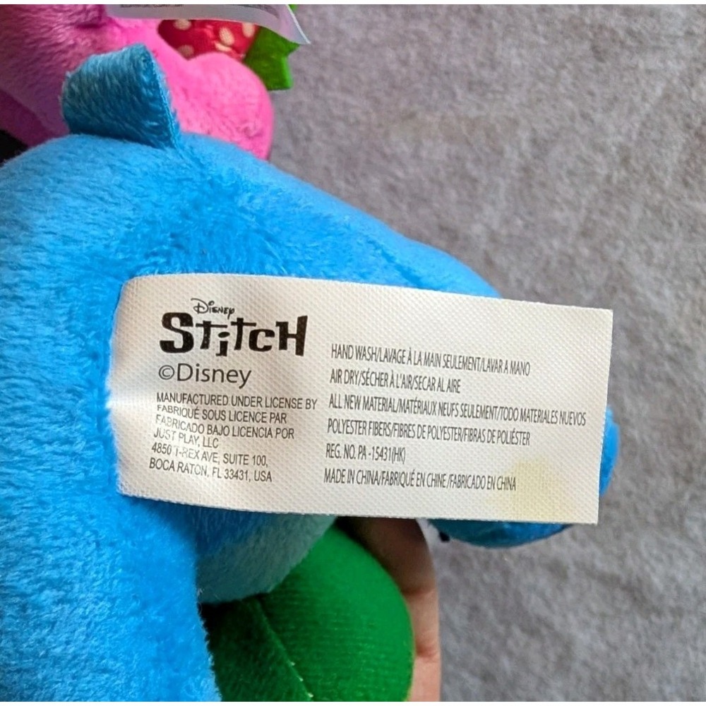 Feed Me Stitch Disney Plush Pink Angel eating Strawberry & Stitch Eating Avocado - Picture 10 of 13